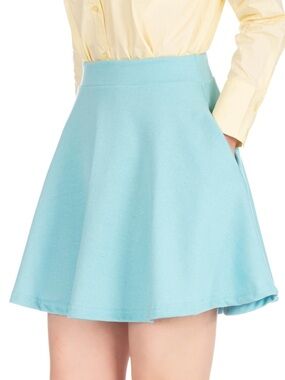 Simple Light Blue Circle Skirt